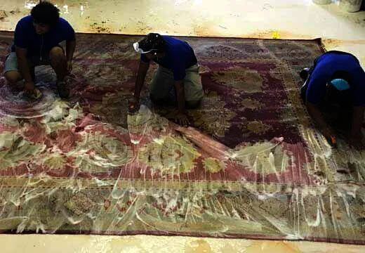 Rug Washing Process